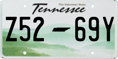 TN license plate Z5269Y