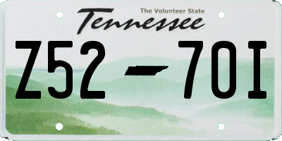 TN license plate Z5270I