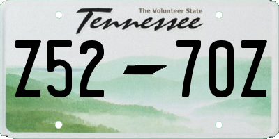 TN license plate Z5270Z