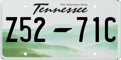 TN license plate Z5271C