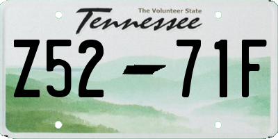 TN license plate Z5271F