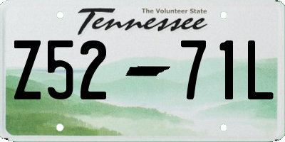 TN license plate Z5271L
