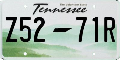 TN license plate Z5271R