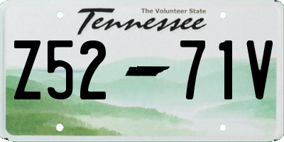 TN license plate Z5271V