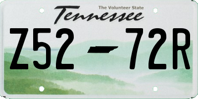 TN license plate Z5272R