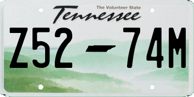 TN license plate Z5274M