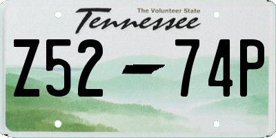 TN license plate Z5274P