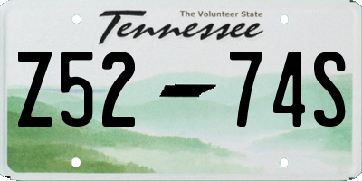 TN license plate Z5274S