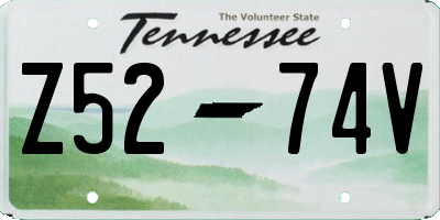 TN license plate Z5274V
