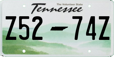 TN license plate Z5274Z