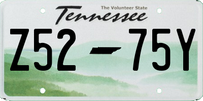 TN license plate Z5275Y