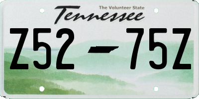 TN license plate Z5275Z