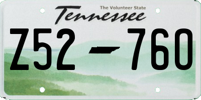 TN license plate Z5276O