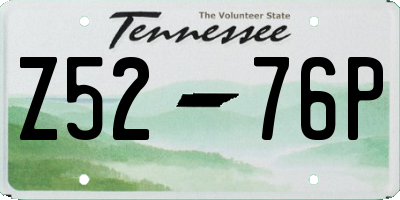 TN license plate Z5276P
