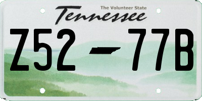 TN license plate Z5277B