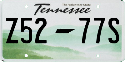 TN license plate Z5277S