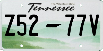 TN license plate Z5277V