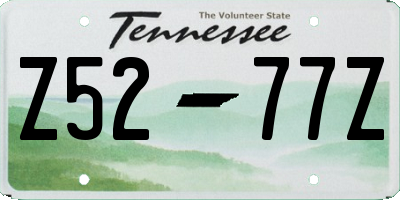 TN license plate Z5277Z