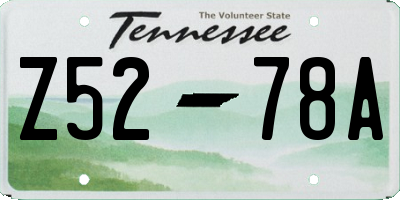 TN license plate Z5278A