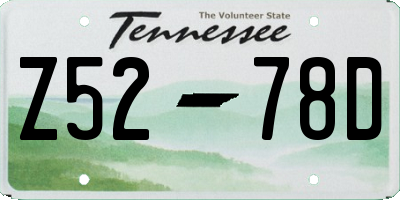 TN license plate Z5278D