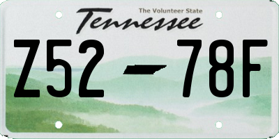 TN license plate Z5278F