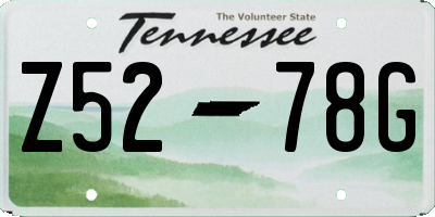 TN license plate Z5278G