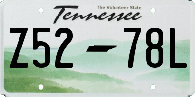 TN license plate Z5278L