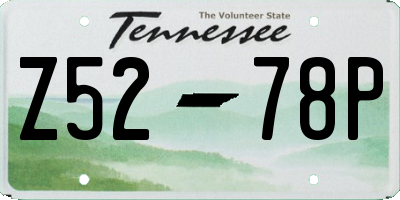 TN license plate Z5278P