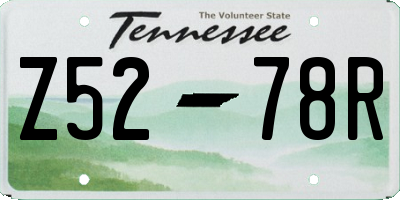 TN license plate Z5278R