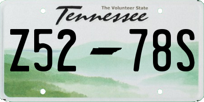 TN license plate Z5278S