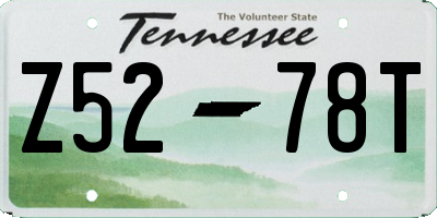 TN license plate Z5278T