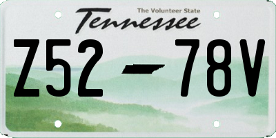 TN license plate Z5278V
