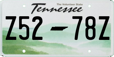 TN license plate Z5278Z