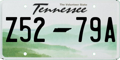 TN license plate Z5279A
