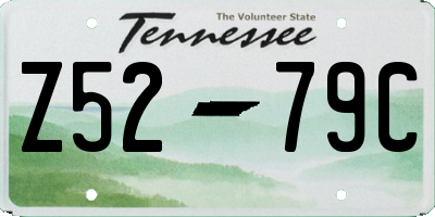 TN license plate Z5279C