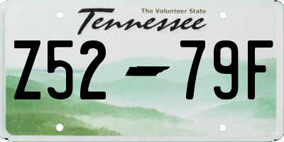 TN license plate Z5279F