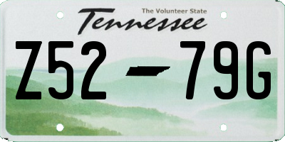 TN license plate Z5279G