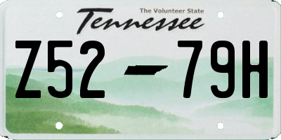 TN license plate Z5279H