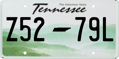 TN license plate Z5279L