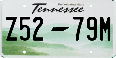 TN license plate Z5279M