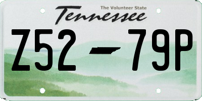 TN license plate Z5279P