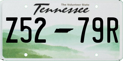 TN license plate Z5279R