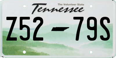 TN license plate Z5279S