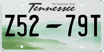 TN license plate Z5279T