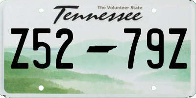 TN license plate Z5279Z