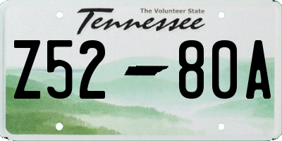 TN license plate Z5280A