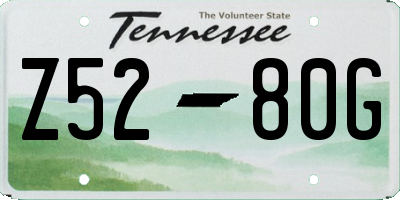 TN license plate Z5280G