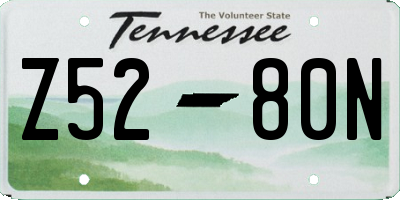 TN license plate Z5280N