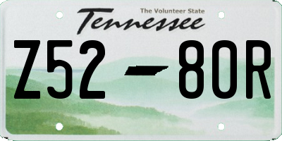 TN license plate Z5280R