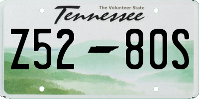 TN license plate Z5280S